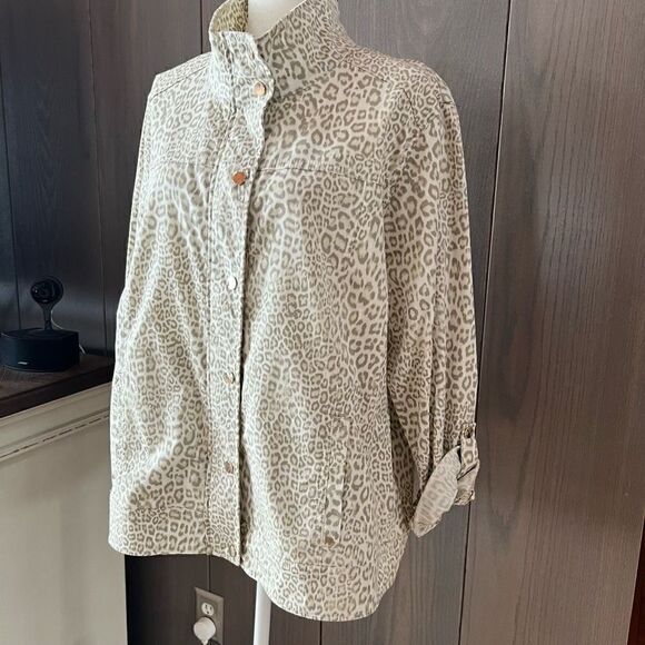 CHICO’S Luxe Twill Utility Jacket Chico Size 4 (20/22)  *NWT* - Picture 4 of 14